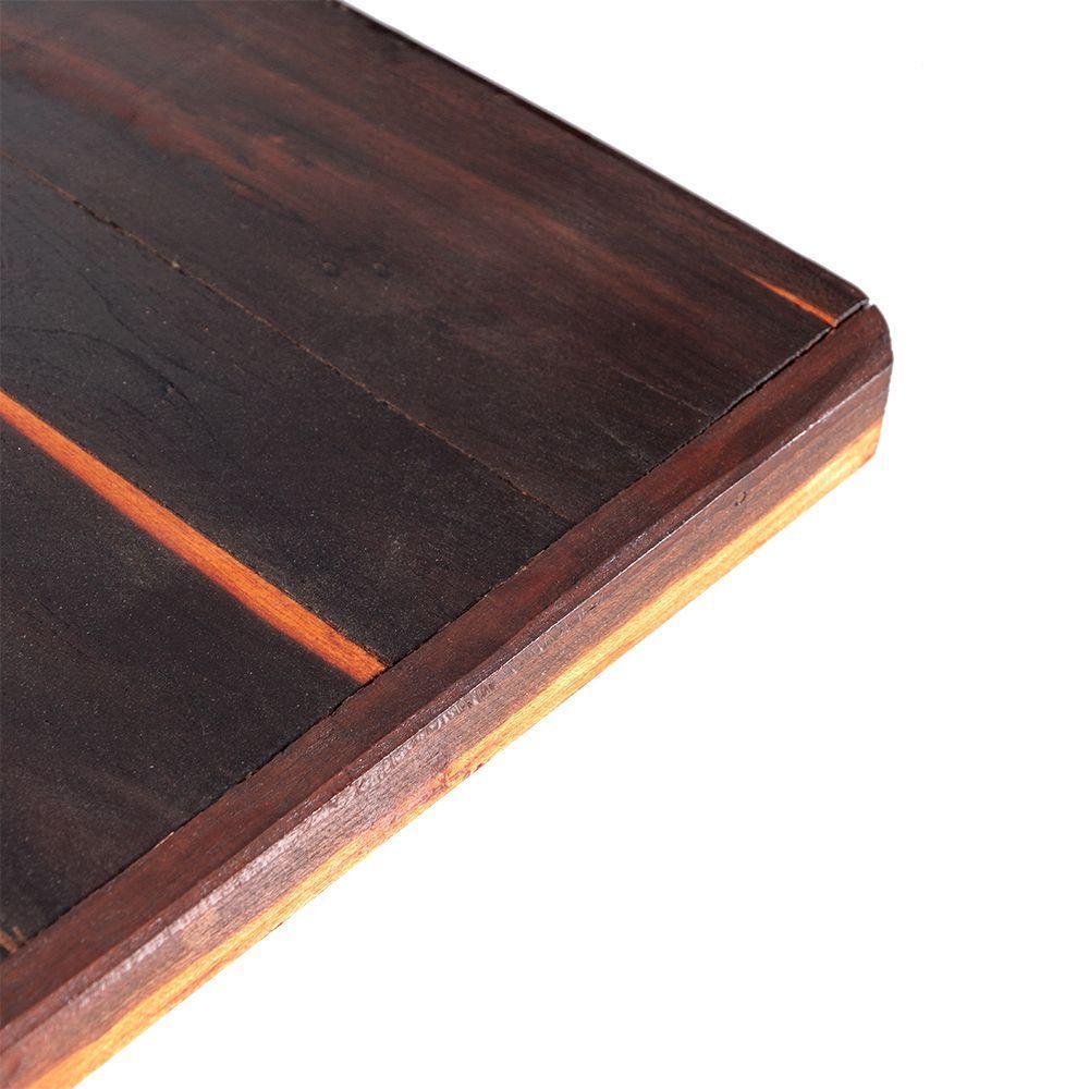 Conjunto Mesa Dobrável Com 4 Cadeiras 100% Madeira De Lei Ypê Cerejeira - 4