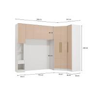 Quarto Completo Kappesberg Adapt 7 Peças Branco/macadâmia - 3