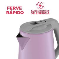 Chaleira Elétrica Rosa Britânia 1,9L Inox BCH12RS 110V - 8