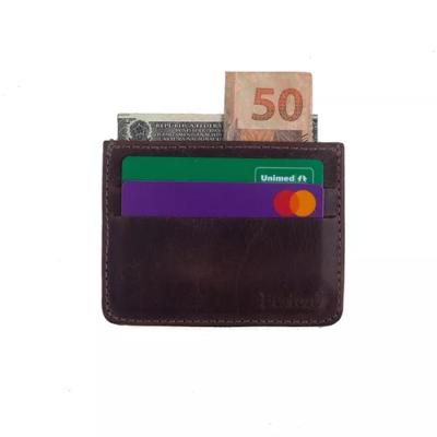 Carteira Compacta Masculina Em Couro Slim Bertoni Horse Café