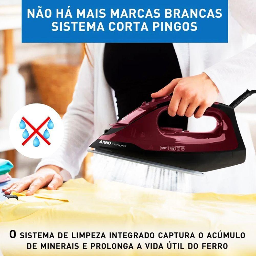 Ferro A Vapor Arno Ultragliss Com Base Durilium Airglide Fmv 110V - 3