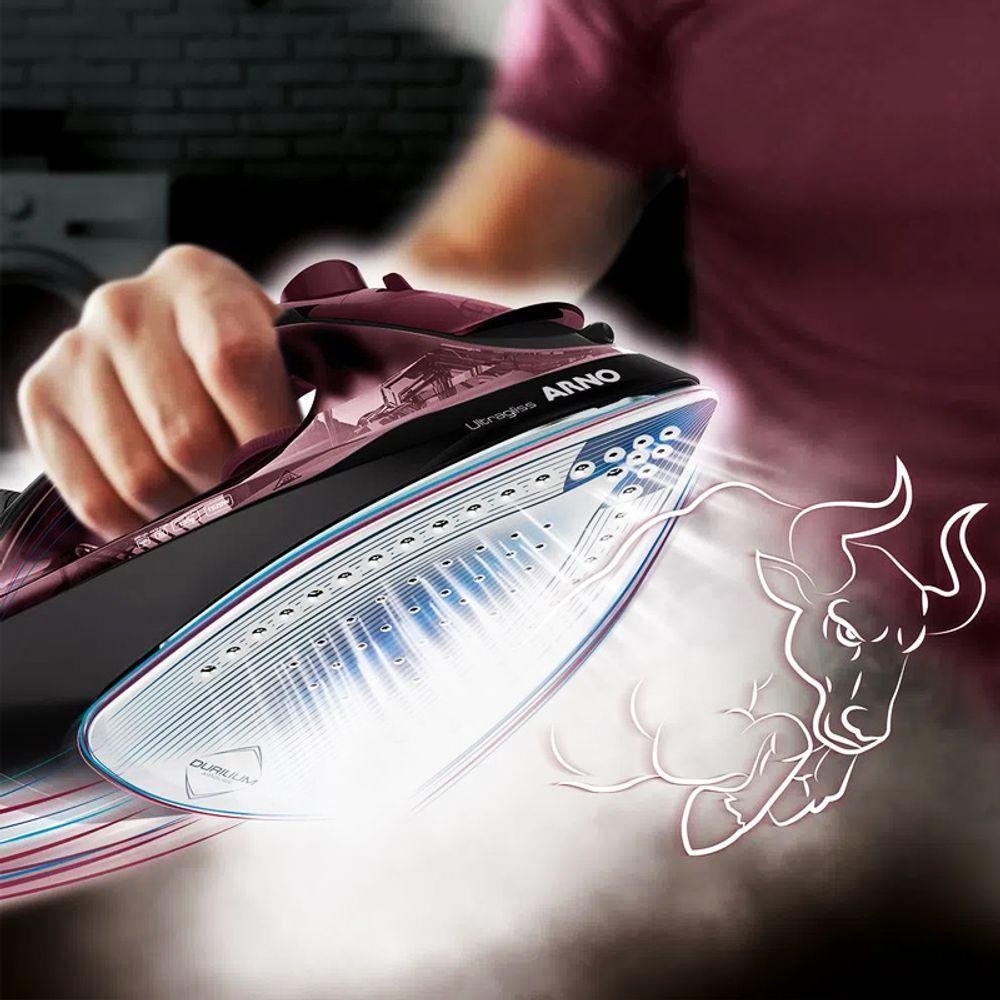 Ferro A Vapor Arno Ultragliss Com Base Durilium Airglide Fmv 110V - 8