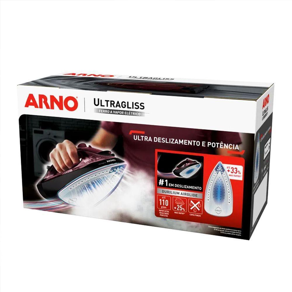 Ferro A Vapor Arno Ultragliss Com Base Durilium Airglide Fmv 110V - 9