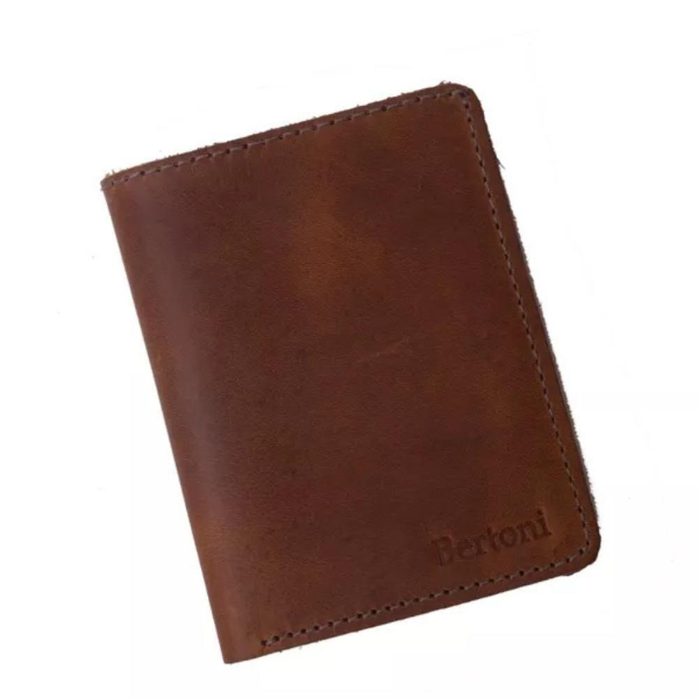 Carteira Masculina Casual Slim Em Couro Para Cnh E Cartões Crazy Horse Caramelo - 2