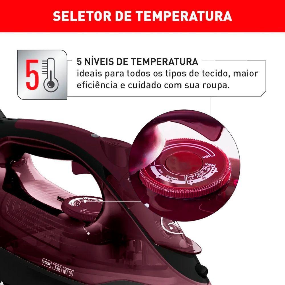 Ferro A Vapor Arno Ultragliss Com Base Durilium Airglide Fmv 220V - 5