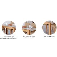 Conjunto Mesa Sala Jantar Grace Tampo Madeirado 90x90cm E 4 Cadeiras Nicole Savana Nature Suede Nude Bege Cimol - 5