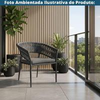 Kit 2 Cadeiras Ravello Caraíva Fratini Encosto Corda Náutica Assento Acquablock Base Alumínio Grafit - 3