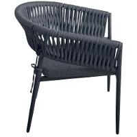 Kit 2 Cadeiras Ravello Caraíva Fratini Encosto Corda Náutica Assento Acquablock Base Alumínio Grafit - 5