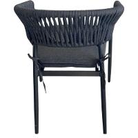 Kit 2 Cadeiras Ravello Caraíva Fratini Encosto Corda Náutica Assento Acquablock Base Alumínio Grafit - 6