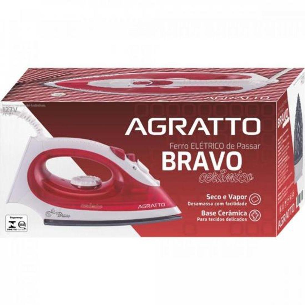 Ferro De Passar Vapor Agratto Bravo Fc-01 Cerâmico Vermelho 110V - 8
