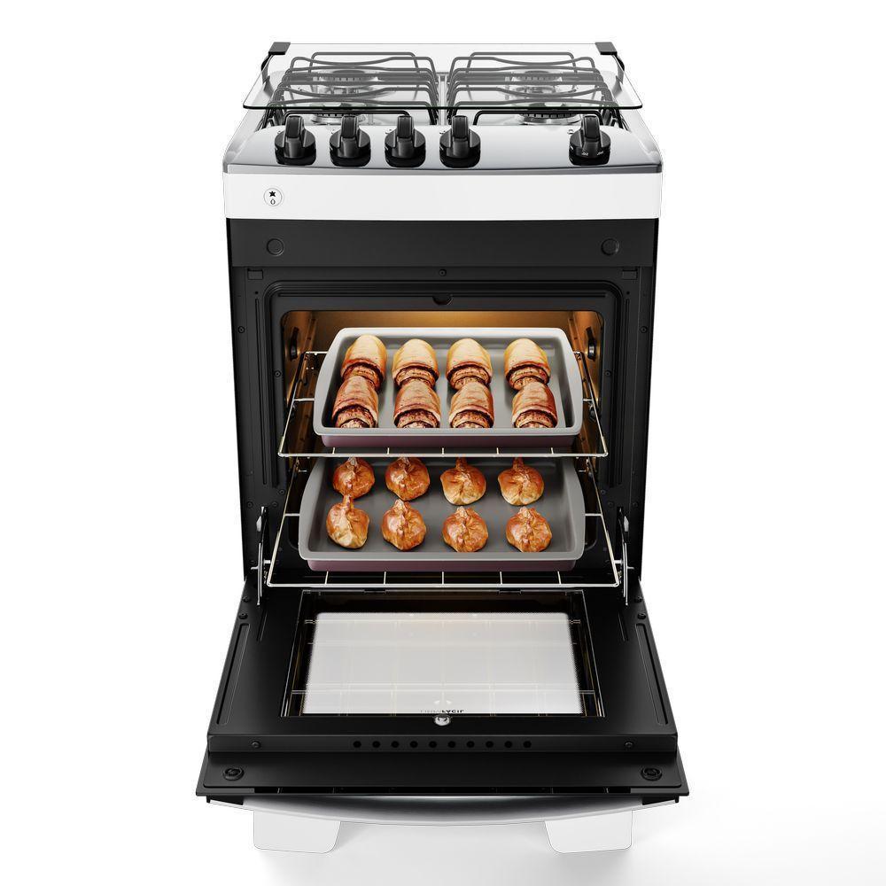 Fogão 4 Bocas Atlas Agile Up Com Mesa Inox E Acendimento Automatico Branco Bivolt - 3