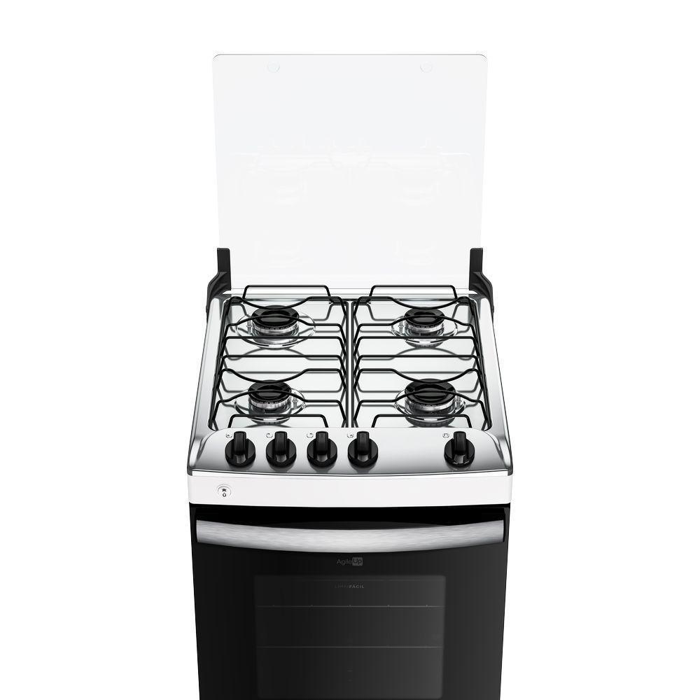 Fogão 4 Bocas Atlas Agile Up Com Mesa Inox E Acendimento Automatico Branco Bivolt - 5