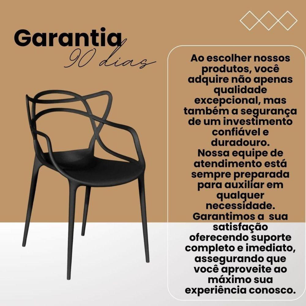 Kit 2 Cadeiras Sala De Estar Moderna Cor:preto - 6