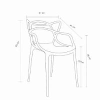 Kit 2 Cadeiras Sala De Estar Moderna Cor:preto - 3