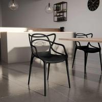 Kit 2 Cadeiras Sala De Estar Moderna Cor:preto - 7