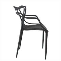 Kit 2 Cadeiras Sala De Estar Moderna Cor:preto - 8