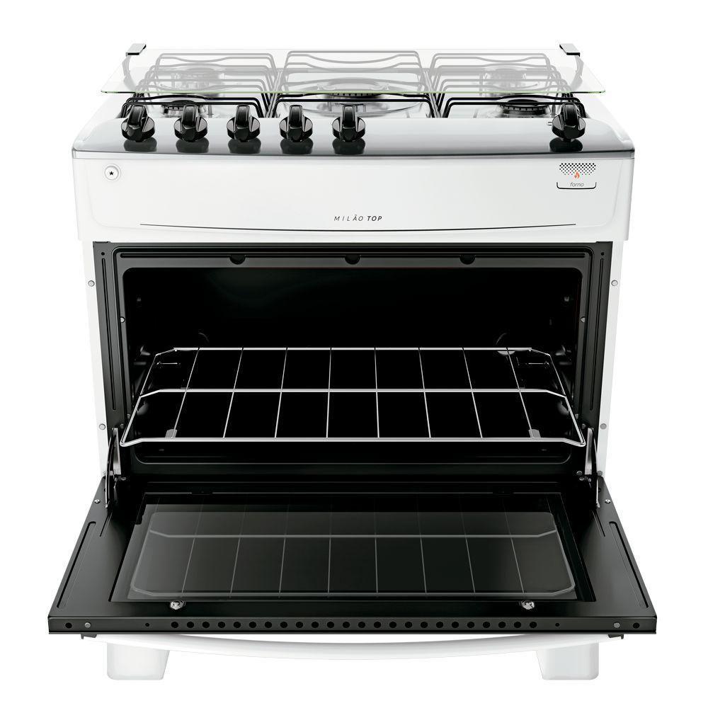 Fogão 5 Bocas Atlas Automático Milão Top Branco Bivolt - 2
