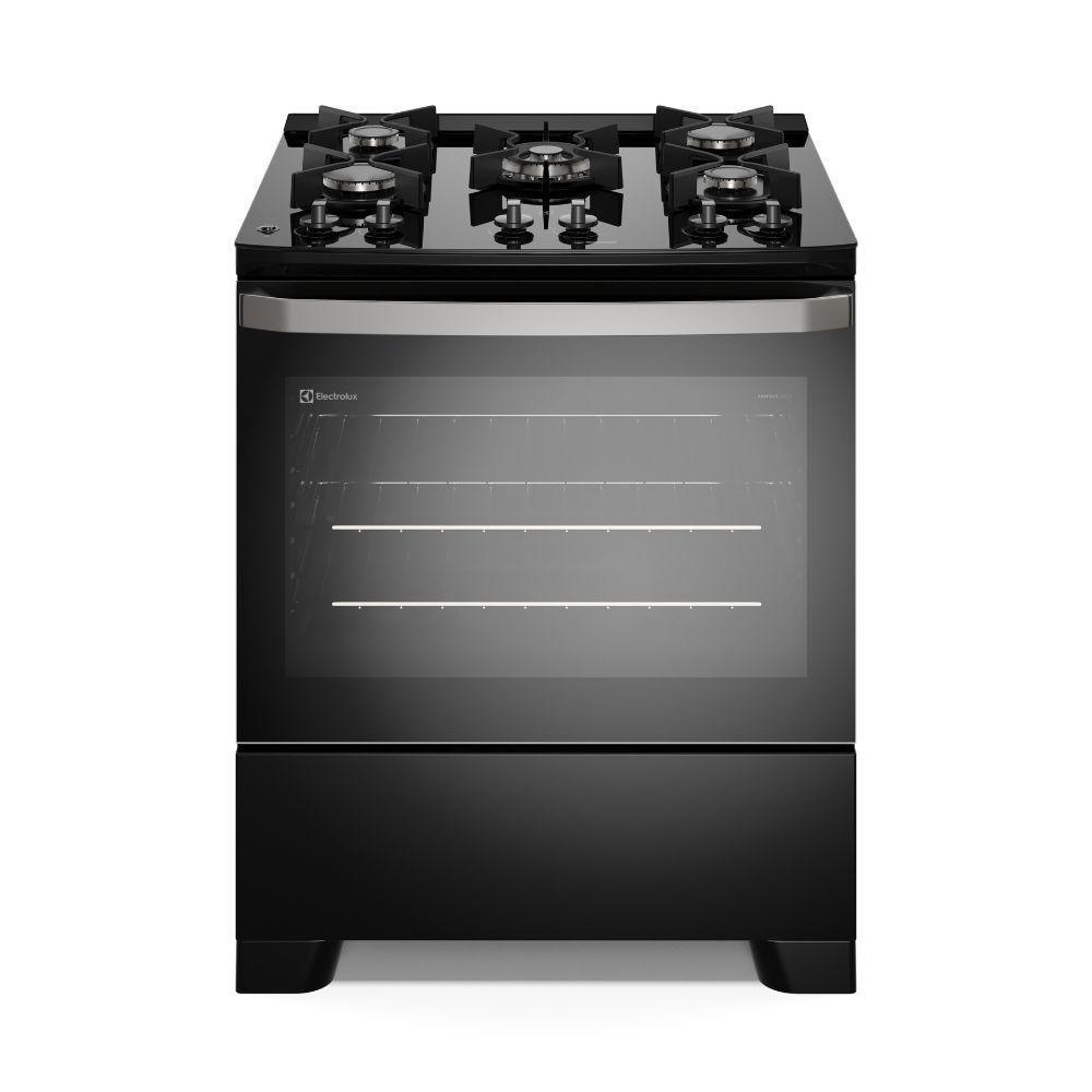 Fogão 5 Bocas Electrolux Automático Mesa De Vidro FE5GB Preto - 1