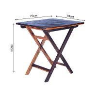 Conjunto Mesa Dobrável Com 2 Cadeiras 100% Madeira De Lei Ypê Cerejeira - 3