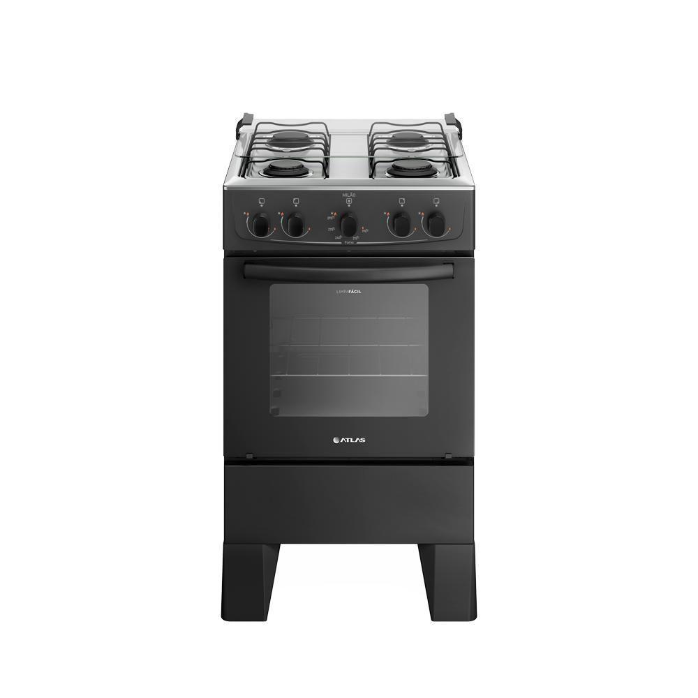 Fogão Atlas Milão 4 Bocas Com Mesa De Inox Manual A Gás - 1