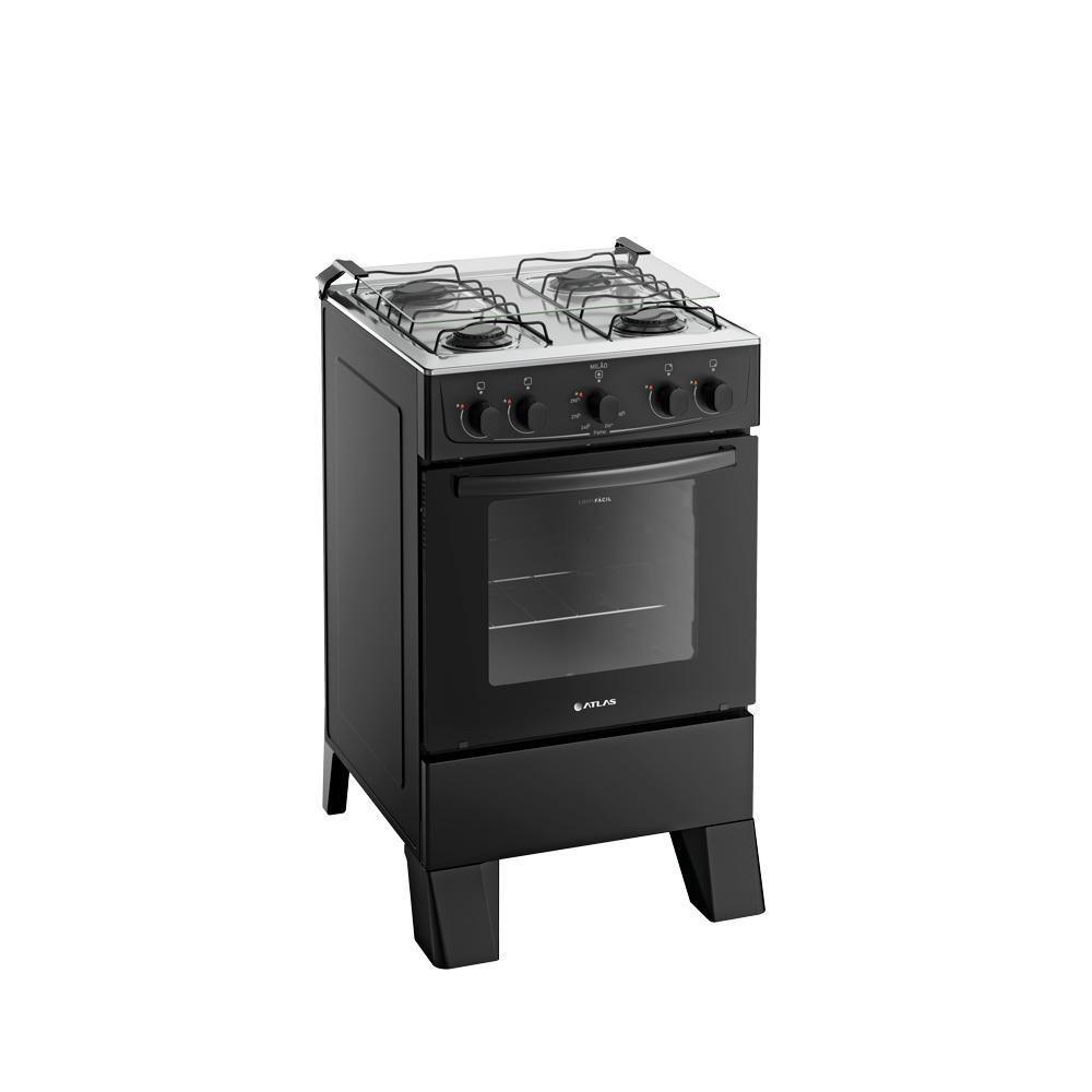 Fogão Atlas Milão 4 Bocas Com Mesa De Inox Manual A Gás - 2