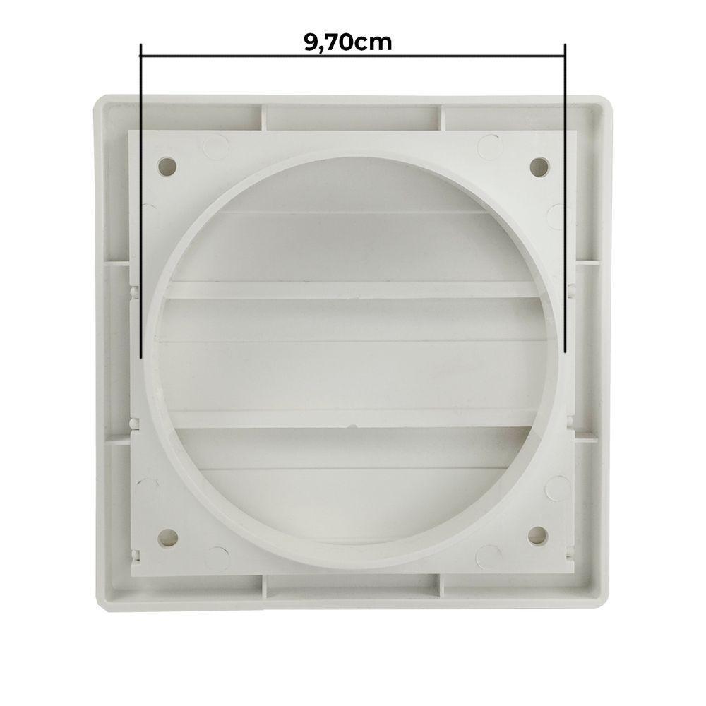 Grade Externa Para Saída De Ar Auto Fechante 100mm - 3