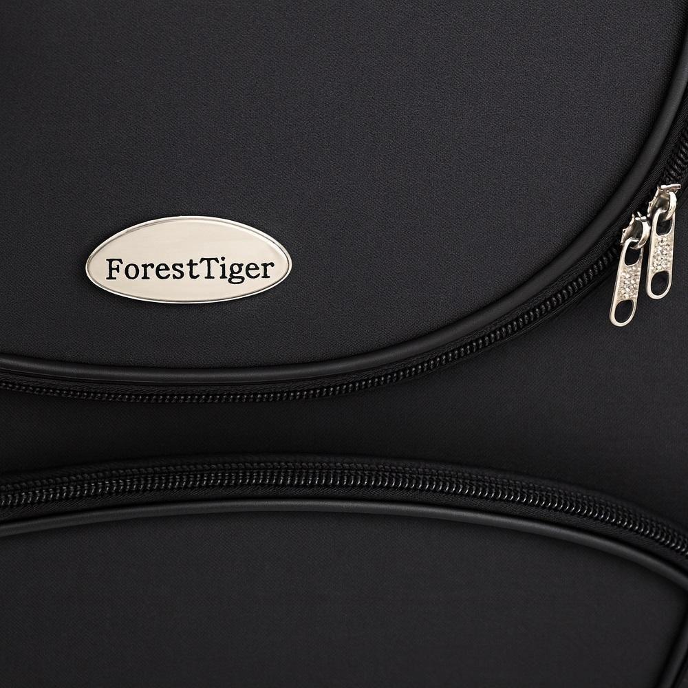 Kit Malas Viagem Rigidas 3 Peças Preta Expansivel 4 Rodas Giratorias 360º Cadeado Senha Bolso Frontal Tamanhos P M G - 6