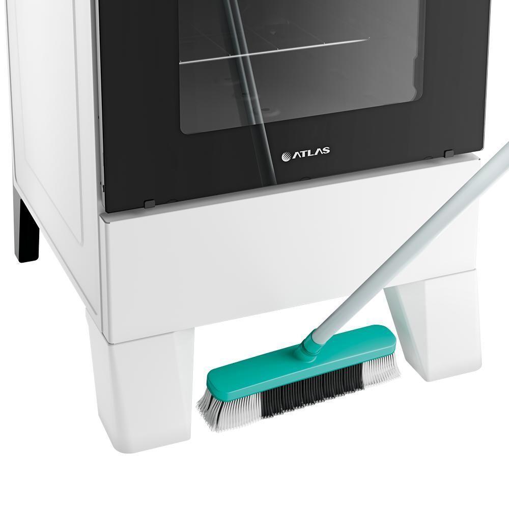 Fogão Atlas Milão 4 Bocas Com Mesa De Inox Branco Manual - 6