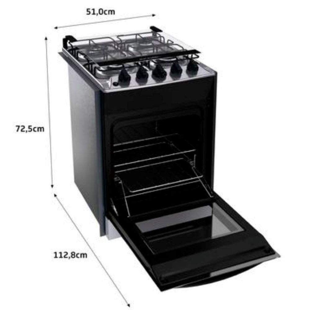 Fogão De Embutir Brastemp 4 Bocas Byo4Ebr Inox Bivolt - 4