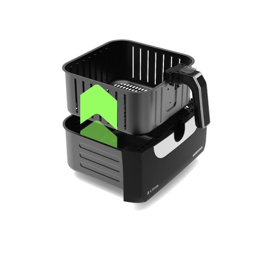 Fritadeira Air Fryer Itatiaia 8L Preto 220V - 4