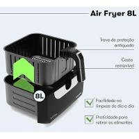 Fritadeira Air Fryer Itatiaia 8L Preto 220V - 8