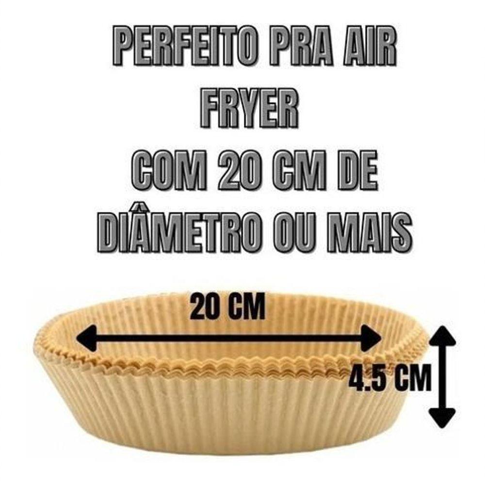 Forro De Papel 100 Unidades Tapete Forma Kit Airfryer Microondas Forno - 3