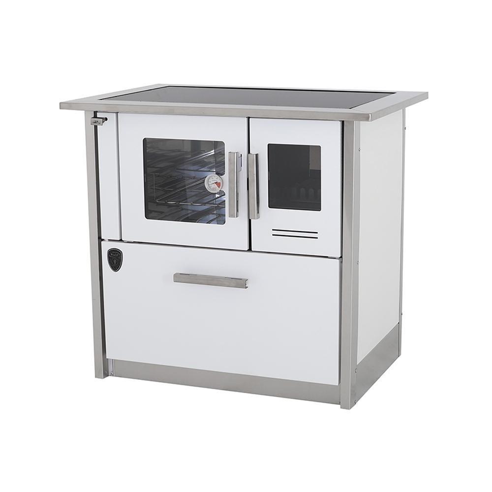 Fogão A Lenha Eclipse Esquerdo Branco Chapa Vitroceramica N2 - 2