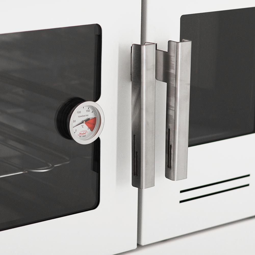 Fogão A Lenha Eclipse Esquerdo Branco Chapa Vitroceramica N2 - 5