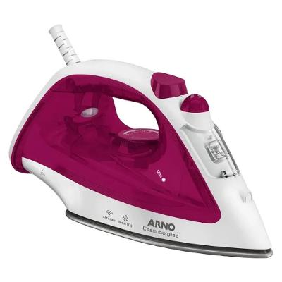 Ferro a Vapor Arno Essentialgliss FMQ Branco Rosa Base Antiaderente 1200W 220V