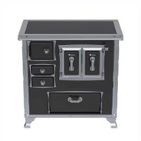 Fogão A Lenha N° 01 Venax Século Xviii Gii Premium Preto Gab. Chapa Vitrocerâmica Saída Direita Sem Tampa - 2