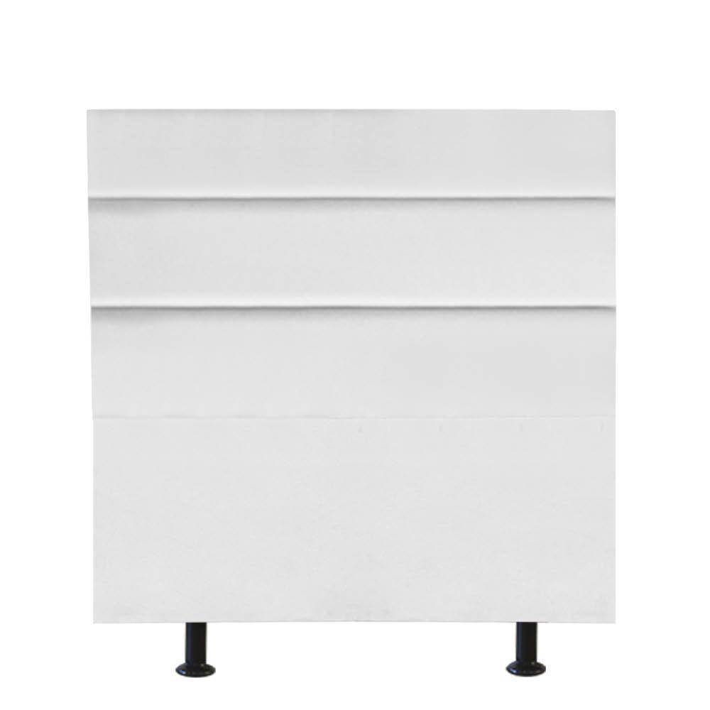 Cabeceira Estofada Argentina 90cm Solteiro Para Cama Colchão Box Quarto Suede Branco - Aurora Line - 1