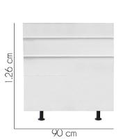 Cabeceira Estofada Argentina 90cm Solteiro Para Cama Colchão Box Quarto Suede Branco - Aurora Line - 2