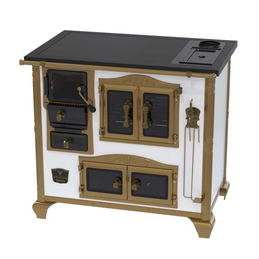 Fogão A Lenha N° 02 Imperador Branco C- Caldeirão Gab. Chapa Vitrocerâmica Saída Direita S- Tampa - Venax - 3