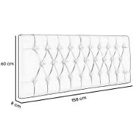 Painel Suspenso Cabeceira Dubai 1,58m Para Cama Queen Size Suede Bege - Aurora Line - 3
