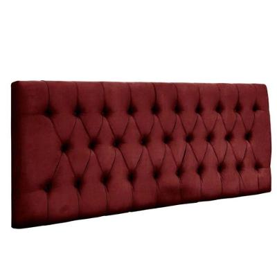 Painel Suspenso Cabeceira Dubai 1,38m Para Cama Casal Suede Vermelho - Aurora Line