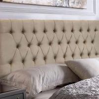 Kit Painel Cabeceira Com Bau Calçadeira Dubai 1,28m Para Cama Viúva Solteirão Suede Bege - Aurora Line - 3