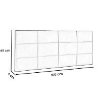 Painel Suspenso Cabeceira Luna 1 Metro Para Cama Solteiro Suede Bege - Aurora Line - 3