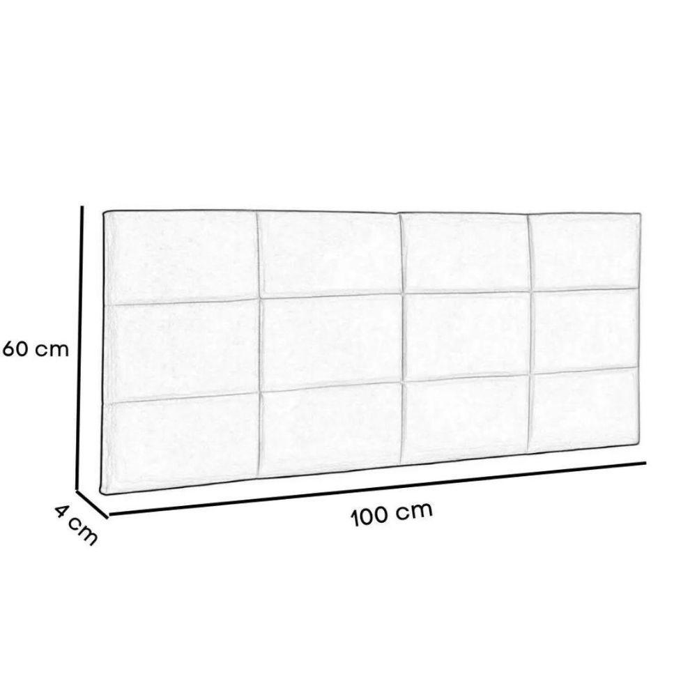 Painel Suspenso Cabeceira Luna 1 Metro Para Cama Solteiro Suede Cinza - Aurora Line - 3