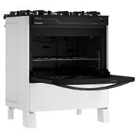 Fogão A Gás Mesa De Vidro Limpa Fácil E Acendimento Automático Esmaltec Pérola Glass 5 Bocas Branco Bivolt - 5