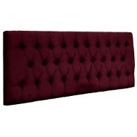 Painel Suspenso Cabeceira Dubai 1,28m Para Cama Viúva Solteirão Suede Marsala - Aurora Line - 1