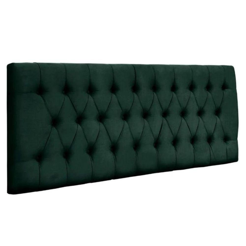 Painel Suspenso Cabeceira Dubai 1,20m Para Cama Viúva Solteirão Suede Verde - Aurora Line - 1