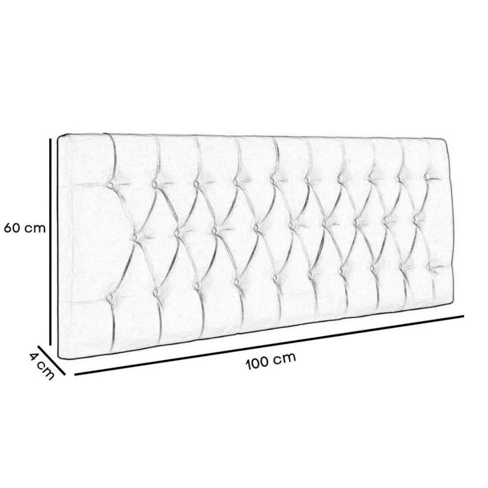 Painel Suspenso Cabeceira Dubai 1 Metro Para Cama Solteiro Suede Amarelo - Aurora Line - 3