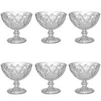 Taças De Vidro Para Sobremesa 6 Peças 250 Ml Diamonds Lyor - 1