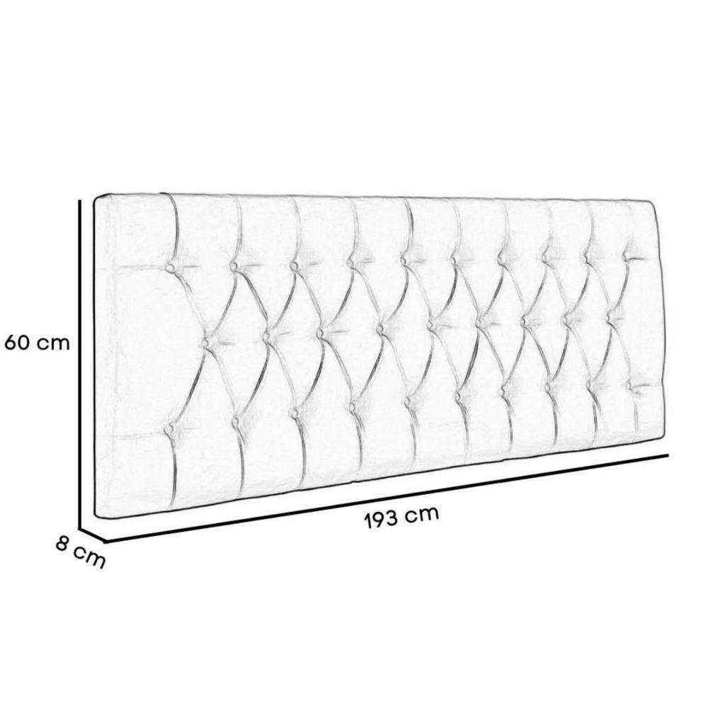 Painel Suspenso Cabeceira Dubai 1,93m Para Cama King Size Suede Amarelo - Aurora Line - 3